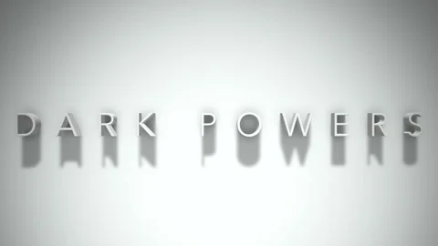 Dark powers 3D title animation with shadows on a white background Stock Footage 297069489