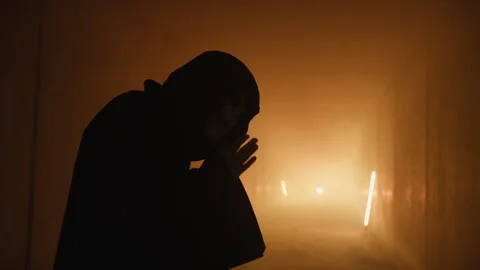 The Dark Prayer Of Death Stock Footage 317623149