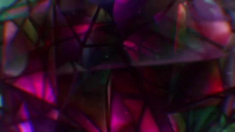 Dark Prismatic Crystal Abstract VJ Background Loop Stock-Footage 333302258