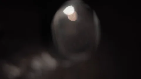 Dark prison corridor through a hole, old walls, scary Stock Footage 126035396