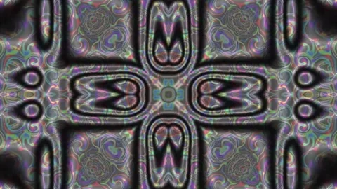"Dark Psychedelic Kaleidoscope – Mesmerizing Abstract Loop Vidéo 333717687