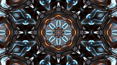 Dark Psychedelic Mandala Kaleidoscope Hypnotic Abstract Pattern Animation Stock Footage 318365889