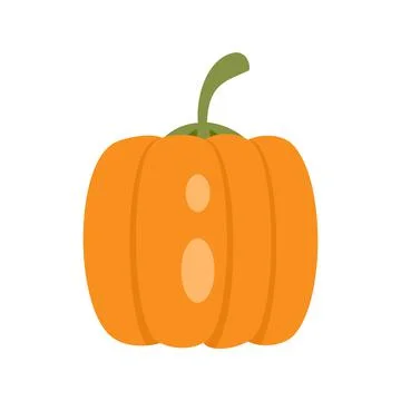 Dark pumpkin icon flat isolated vector Stock Illustration