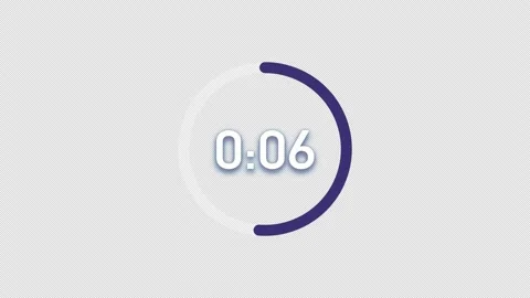 Dark Purple 10 Second Circular Countdown Timer With Alpha Stock Footage 345709785