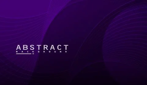 Dark purple abstract background with flowing curved lines and geometric shapes 스톡 일러스트