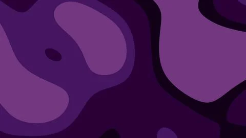Dark Purple Abstract Fluid Pattern with Smooth Organic Shapes Background イラスト素材