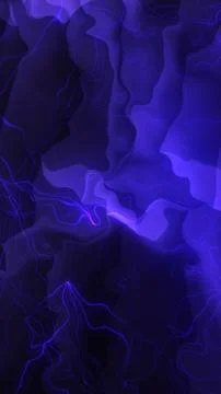 Dark purple abstract waves flowing in a digital space at night Stock Illustration