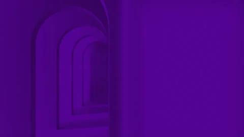 Dark Purple Arch Corridor - High Quality Stock Footage Stock Footage 310739737