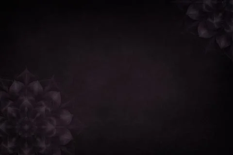 A dark purple background with copy space and mandalas Stock Illustration