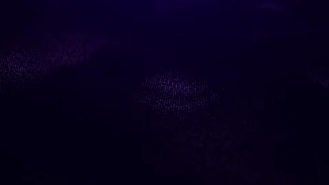 Dark purple digital dots form a smooth abstract landscape with subtle motion, Stock Footage 332803352