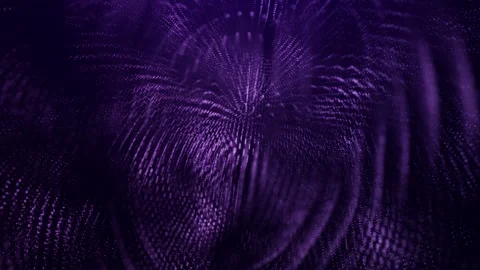 Dark purple flowing dots create a textured abstract wave with smooth motion, Video stock 332802270