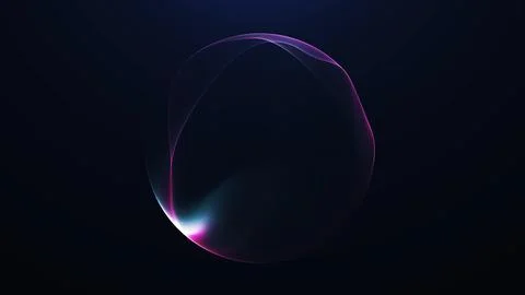 Dark purple glowing plasma sphere with subtle neon edges and soft energy li.. Illustrazione stock