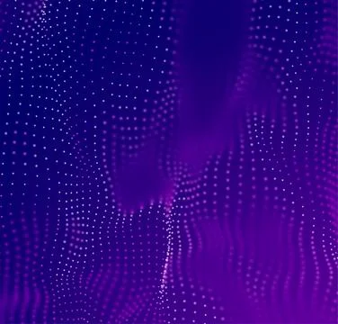 Dark purple gradient background. Big data technology background wave. 스톡 일러스트
