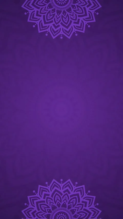 Dark Purple Mandala Vertical Looping Animation with Intricate Details Stock Footage 300546028