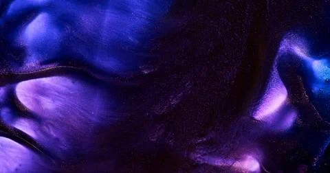 Dark purple paint splash abstract background. Dark violet blue wave flow. Black Stock Illustration