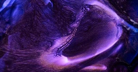 Dark purple paint splash abstract background. Dark violet blue wave flow. Black Stock Illustration