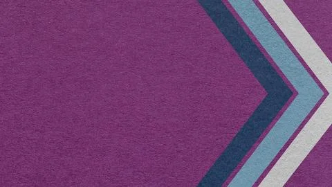 Dark purple paper texture background with blue chevron corner stripes and c.. Stock Illustration