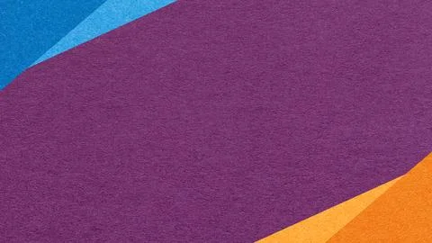 Dark purple paper texture background with blue orange geometric corners gra.. Stock Illustration