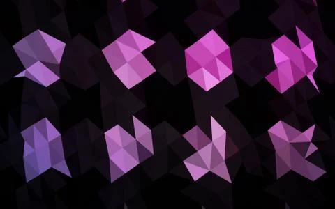 Dark Purple, Pink vector abstract polygonal texture. Illustration