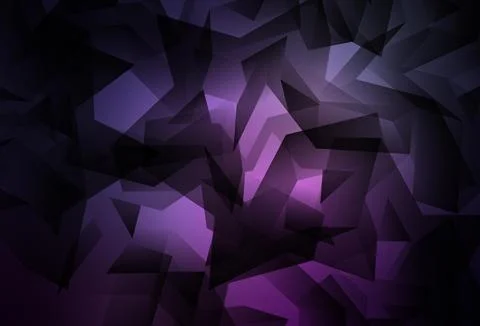 Dark Purple, Pink vector abstract polygonal pattern. Stockillustratie