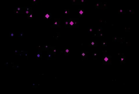 Dark purple, pink vector backdrop with lines, circles, rhombus. Illustrazione stock