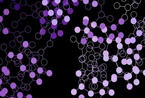 Dark Purple, Pink vector background with forms of artificial intelligence. Illustrazione stock