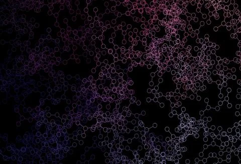Dark Purple, Pink vector background with forms of artificial intelligence. Stock Illustration