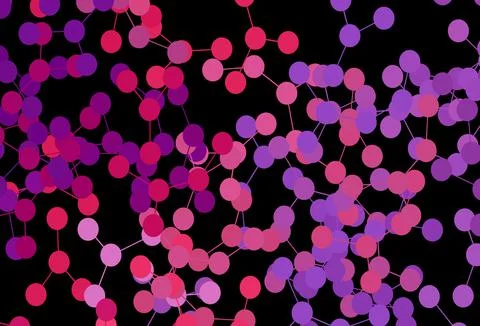 Dark Purple, Pink vector background with forms of artificial intelligence. Stock Illustration