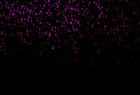 Dark Purple, Pink vector cover with math elements. イラスト素材