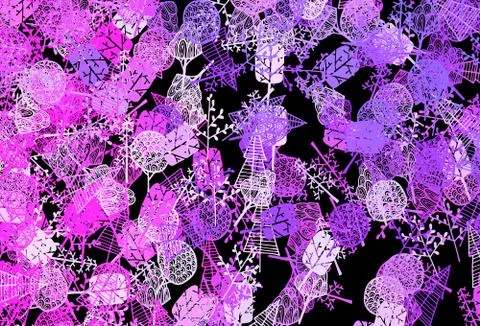 Dark Purple, Pink vector elegant pattern with trees, branches. Illustrazione stock