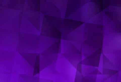 Dark Purple, Pink vector gradient triangles pattern. Illustrazione stock