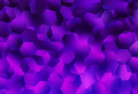 Dark Purple, Pink vector gradient triangles pattern. Illustrazione stock