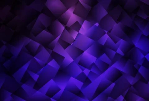 Dark Purple, Pink vector gradient triangles pattern. Illustrazione stock