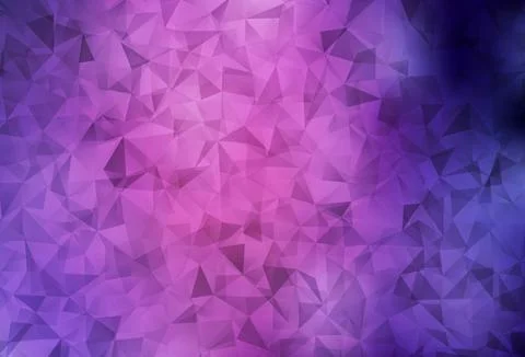 Dark Purple, Pink vector gradient triangles pattern. Illustrazione stock