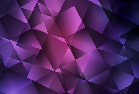 Dark Purple, Pink vector gradient triangles pattern. Stock Illustration