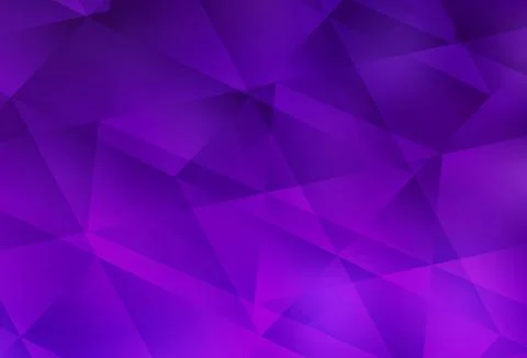 Dark Purple, Pink vector gradient triangles pattern. Illustrazione stock