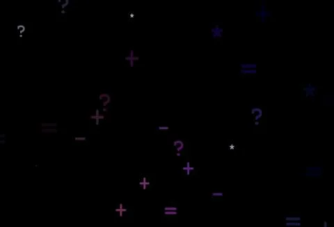 Dark Purple, Pink vector layout with algebra elements. Illustrazione stock