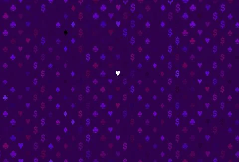 Dark purple, pink vector layout with elements of cards. Stock Illustration