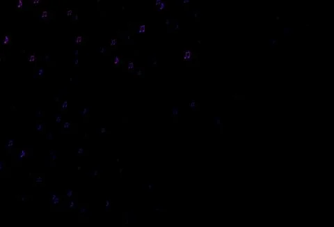 Dark Purple, Pink vector pattern with music elements. Illustrazione stock