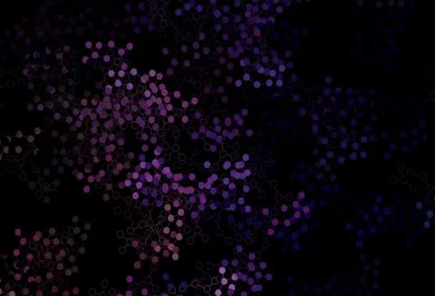 Dark Purple, Pink vector pattern with artificial intelligence network. Stock Illustration
