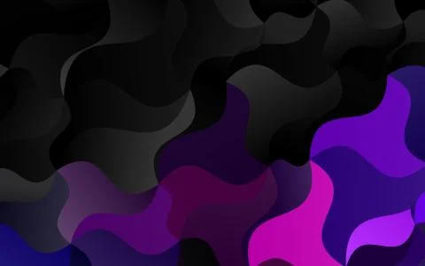 Dark Purple, Pink vector pattern with liquid shapes. 库存插图