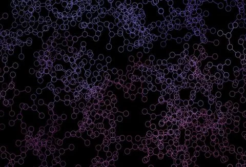 Dark Purple, Pink vector pattern with artificial intelligence network. Stock Illustration