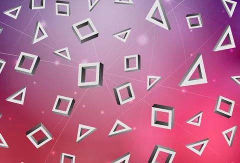 Dark Purple, Pink vector pattern in square style. Stock Illustration