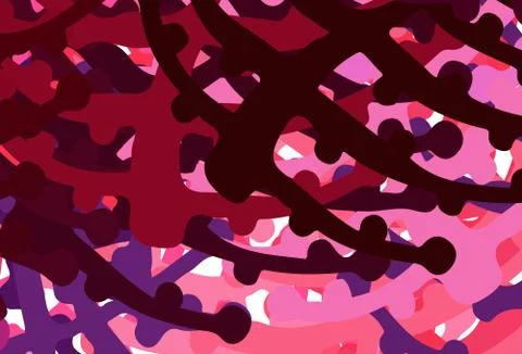 Dark Purple, Pink vector pattern with random forms. Stock Illustration