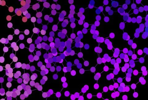 Dark Purple, Pink vector pattern with artificial intelligence network. Stock Illustration