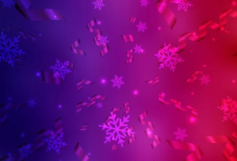 Dark Purple, Pink vector pattern in Christmas style. Stock Illustration