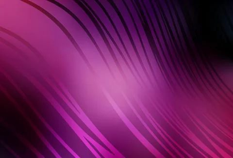 Dark Purple, Pink vector pattern with wry lines. Stock Illustration