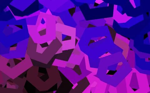 Dark Purple, Pink vector pattern with colorful hexagons. Stock Illustration