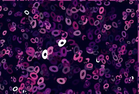 Dark Purple, Pink vector pattern with spheres. 스톡 일러스트