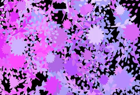 Dark Purple, Pink vector pattern with random forms. Illustrazione stock